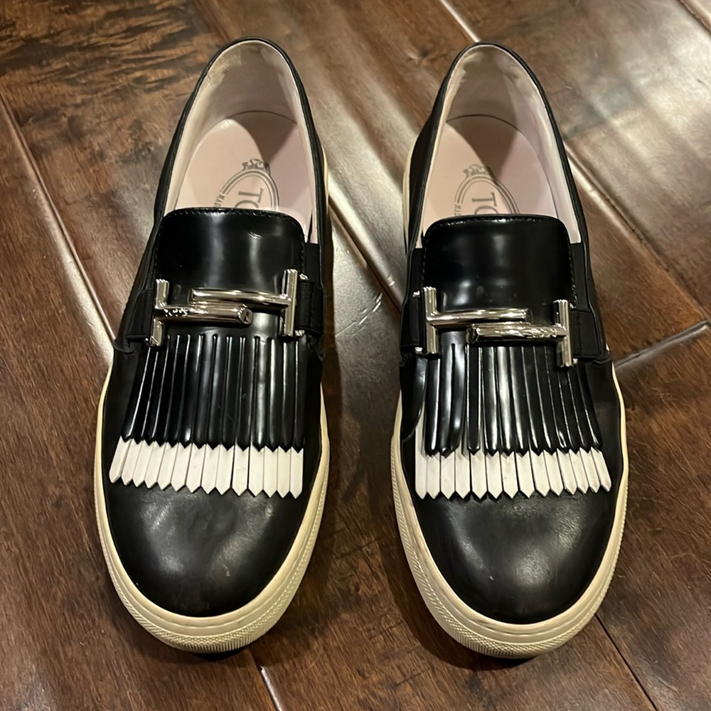 Tod's Slip on Shoes with Buckle and Tassles